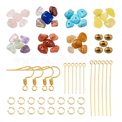 Набор для изготовления серег из бисера из смешанных камней своими руками&nbsp;DIY-FS0002-38