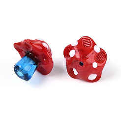 Нити бугорчатых бусин ручной работы в технике лэмпворк&nbsp;LAMP-A004-06G