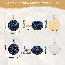 20 шт. подвески из нержавеющей стали 304 двух цветов&nbsp;STAS-UN0037-87