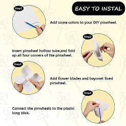 Бумага и пвх пустые самодельные вертушки поделки для детей искусство и ремесло&nbsp;FIND-CP0003-26B