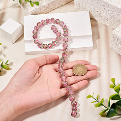 1 нить бусины ручной работы из песочного золота в технике лэмпворк&nbsp;LAMP-TA0002-09A