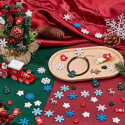 200 шт. печатных деревянных пуговиц&nbsp;WOOD-FH0002-46