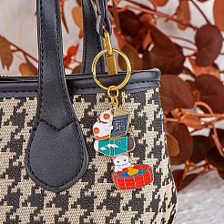 24 шт. эмалированная подвеска в виде кота&nbsp;JX341A