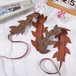 Ремни из искусственной кожи с цепочкой в виде листа для женщин&nbsp;AJEW-WH20060-15A