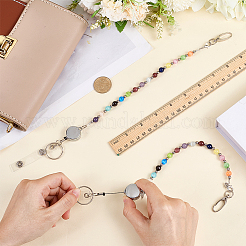 2 шт. эластичные подвесные бусины кошачий глаз&nbsp;HJEW-FG00036