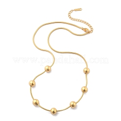 Ожерелья из круглой змеиной цепи из нержавеющей стали 304&nbsp;NJEW-D319-02C-G