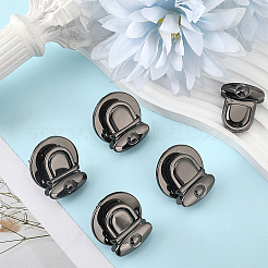 6 шт. плоские круглые застежки-защелки из сплава для сумок&nbsp;FIND-CP0003-23B