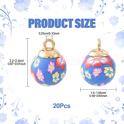 Кулоны из полимерной глины ручной работы 20шт.&nbsp;CLAY-YW0002-55