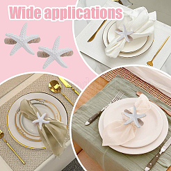 12 шт. кольца для салфеток в виде морской звезды из смолы&nbsp;DIY-GO0002-95