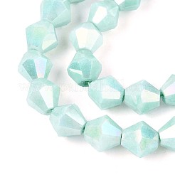 Антикоррозийные гальванические стеклянные бусины&nbsp;GLAA-T025-8mm-13K