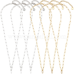 6 шт. 2-х цветные цепочки-скрепки из нержавеющей стали 304&nbsp;NJEW-SC0001-58A