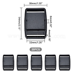 20 шт. пластиковая быстроразъемная пряжка контурной формы сбоку&nbsp;KY-NB0001-45