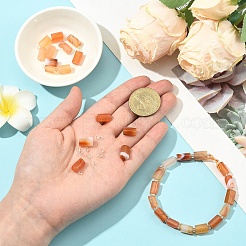 1 нить бусин из натурального оранжевого ботсванского агата&nbsp;G-YW0002-44