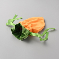 Бархатная сумка на шнурке в форме морковки&nbsp;ABAG-WH0031-39B