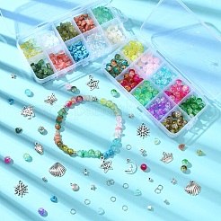 Наборы для изготовления браслетов из акриловых бусин и сплавов смешанной формы&nbsp;DIY-YW0010-99