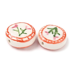 Цветочная тема фарфоровые бусины ручной работы&nbsp;X1-LAMP-D303-06C-01