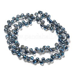 Нити прозрачных стеклянных бусин с гальваническим покрытием&nbsp;EGLA-M030-01A-FR02