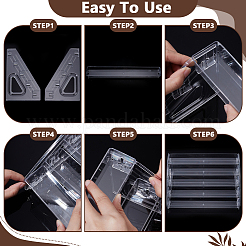 5-уровневая пластиковая стойка для дисплея для мини-карты&nbsp;DJEW-WH0028-002B