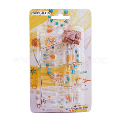 14 шт. Размер 35x16 мм мини-прозрачные стеклянные банки с пробковыми пробками и штифтами для ремесел&nbsp;AJEW-PH0004-02