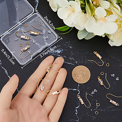 12 шт. латунные крючки для сережек с кубическим цирконием&nbsp;DIY-CN0002-83