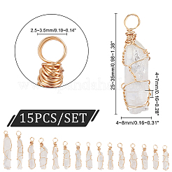 15шт подвески из натурального кварца&nbsp;PALLOY-AB00134