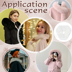 1 шт. воротник из искусственного меха лисы&nbsp;AJEW-PH0007-44B