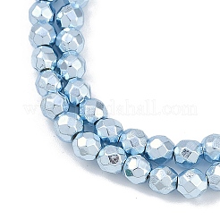 Нити синтетических немагнитных гематитовых бусин с гальваническим покрытием&nbsp;G-H072-A01-01