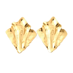 Серьги-гвоздики в форме ромба из нержавеющей стали 304&nbsp;EJEW-P312-02G