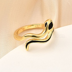 Латунные эмалевые манжеты для женщин&nbsp;RJEW-F188-04G-01