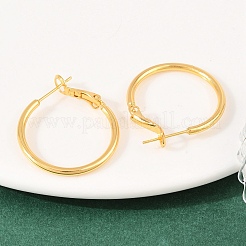 Латунные серьги обруча&nbsp;EJEW-C171-02G