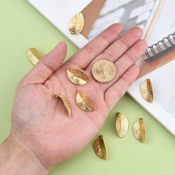 Подвески в форме листьев из нержавеющей стали 304&nbsp;STAS-S040-07G