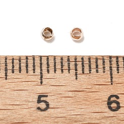 Зажимные бусины из латуни&nbsp;KK-E002-RG