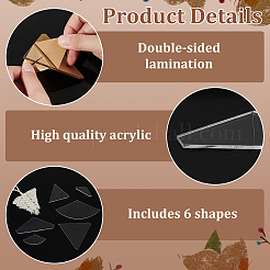 1 набор шаблонов для резки акрилового макраме&nbsp;DIY-BC0014-26A