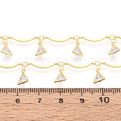 Цепи из латуни и стекла с фестончатыми прутьями&nbsp;CHC-T018-10G