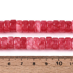 Окрашенные природные белый нефрит бисер пряди&nbsp;G-T143-17G