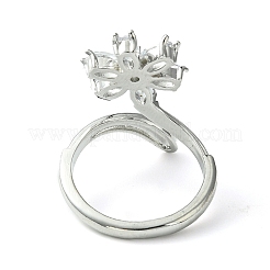 Кольцо Bass Micro Pave с кубическим цирконием&nbsp;RJEW-Z033-16P