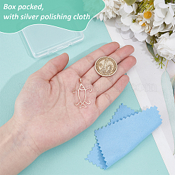 1 шт. 925 оправы для подвески из стерлингового серебра в форме кабошона&nbsp;STER-BC0003-02RG