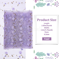 1шт полиэстеровая вышитая сетчатая ткань&nbsp;DIY-FG0008-42