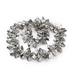 Гальванические нити стеклянных бусин в виде ромбов&nbsp;EGLA-A036-12A-PL03