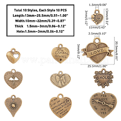 Подвески из сплава на день святого валентина&nbsp;PALLOY-PH0001-06AB