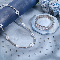 300 шт. латунные круглые бусины-разделители&nbsp;KK-PH0013-74