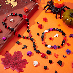 Наборы для самостоятельного изготовления бусин на тему хэллоуина&nbsp;DIY-PH0030-27