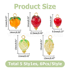 30шт 5 подвески-лэмпворк ручной работы без стиля&nbsp;PALLOY-HS00034