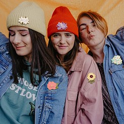 6шт 6 стильные эмалевые булавки в виде цветка&nbsp;JEWB-SZ0001-61