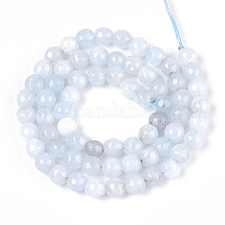 Окрашенные природные белый нефрит бисер пряди&nbsp;G-T139-6mm-60-24