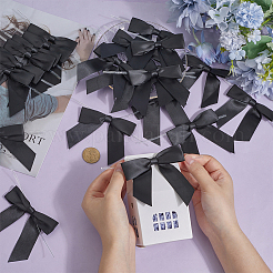 60 шт. полиэстеровых проволочных галстуков-бантов&nbsp;DIY-ME0002-57