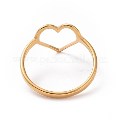 Кольцо в форме сердца из нержавеющей стали 201 с ионным покрытием (IP)&nbsp;RJEW-J051-16G
