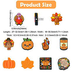 20шт 10 набора силиконовых бусин на тему Дня благодарения&nbsp;SIL-CJ0002-88