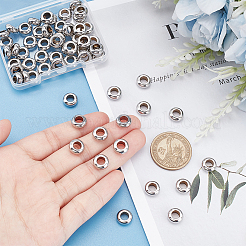 60 шт. европейские бусины из нержавеющей стали 304&nbsp;STAS-UN0064-19