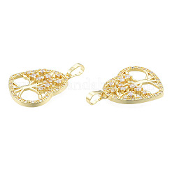 Латунные микропаве прозрачные подвески с фианитом ZIRC-N039-240